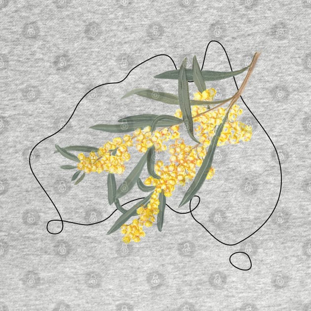 Flowers of Australia - Golden Wattle by VioletGrant